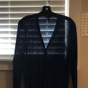 Rag+Bone Blue Metalic Cardigan